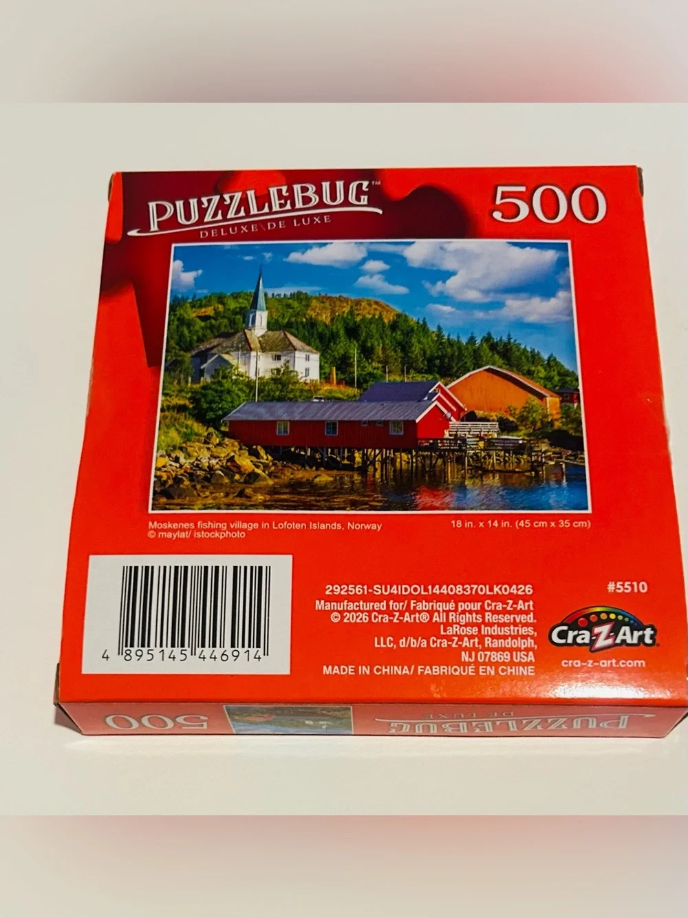 New “Moskenes Fishing Village in Lofoten Islsnds, Norway” 500 Pieces Puzzlebug